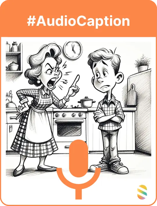 #AudioCaption | Cartoon 4, Kitchen scene