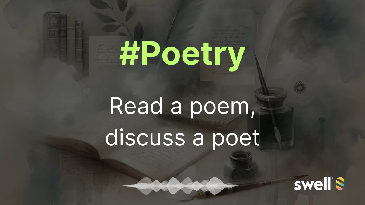 #Poetry | A poet I am grateful for...